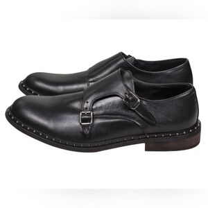 Pierre Darre Studded Leather Double Monk Strap Shoes 45
